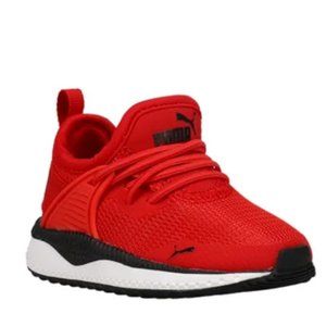 PUMA Boys Pacer Next Excel Mesh AC Ps Size 1C High Risk Red Puma Black